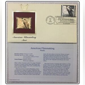 American Filmaking Sound Gold Collectible Stamp